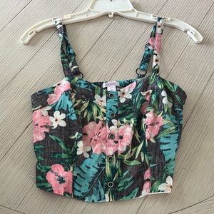 Floral crop top - S